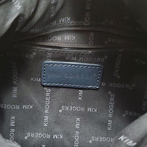 Kim Rogers Navy Leather Shoulder Bag Like New Condition - Picture 9 of 9